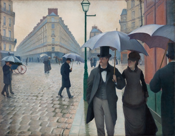 Paris Street; Rainy Day by Gustave Caillebotte, 1877